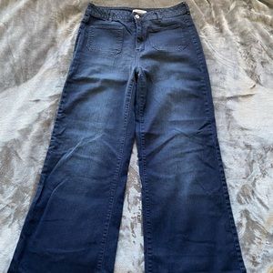 DARK BLUE WIDE LEG JEANS